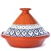 Kamsah Hand Made and Hand Painted Tagine Pot | Moroccan Ceramic Pots For Cooking and Stew Casserole Slow Cooker (Medium, Bohemian Blue)