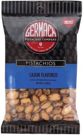 Germack Pistachio Company, Cajun Flavored Pistachios, 8 ounce bag