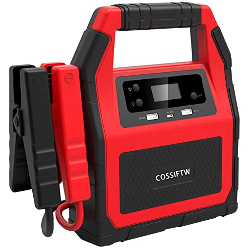 COSSIFTW 5000A Jump Starter for Various Vehicles,12V&24V Battery Booster Jump Starter,46800mAh Large Battery Capacity,Safe&Multi-Function&Start Vehicles Quickly&Recharge Fast…(5000A)
