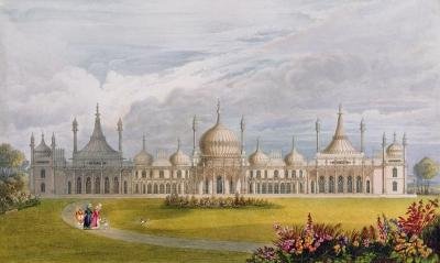 art247 Brighton Royal Pavilion, 19th century (w/c. - Art Print - Medium - 28x35cm