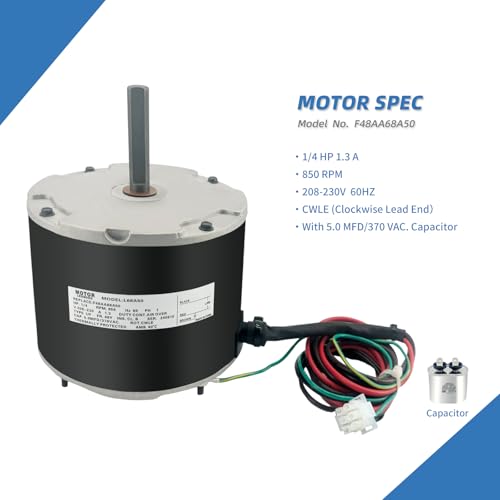 Motor de Ventilador Condensador F48AA68A50 para York, Coleman, GE, Genteq miniatura 3