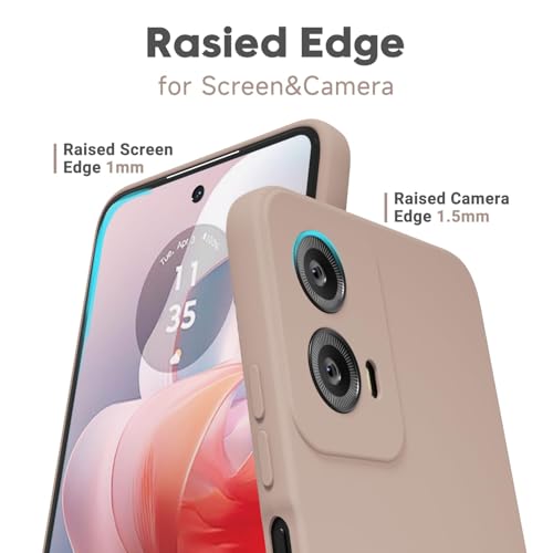 LoeoeL for Motorola Moto G Power 5G 2024 Phone Case Silicone, Minimalist Ultra Thin Slim Soft Rubber Gel Solid Color Matte TPU Cute Case for Women, Girly Aesthetic Design & Camera Cover, Brown Fall by LoeoeL - Image 4