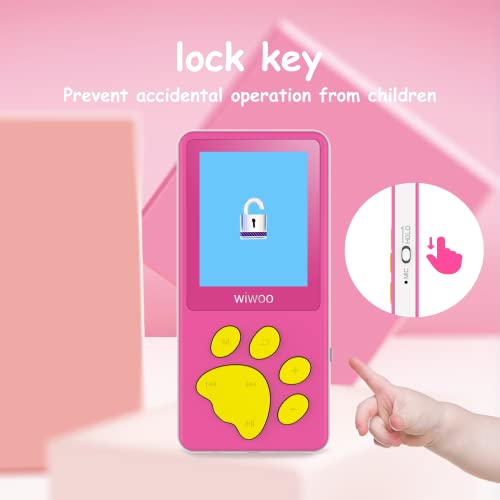 Mp3 Player For Kids, Wiwoo 1.8" Portable Kids Music Player With Fm Radio Video Games Voice Recorder And Headphone, 8Gb Children Cartoon Bear Paw Media Player Expandable Up To 128Gb (Pink) #TOP5