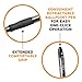 BIC Glide Bold Black Ballpoint Pens, Bold Point (1.6mm), 4-Count Pack, Retractable Ballpoint Pens With Comfortable Full Grip