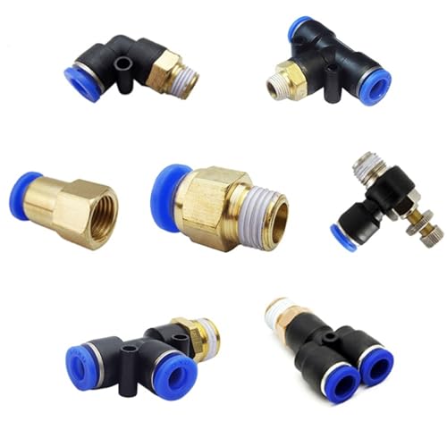 Raccord pneumatique en laiton PL connecteur rapide 10 pièces coudé pour tube air comprimé