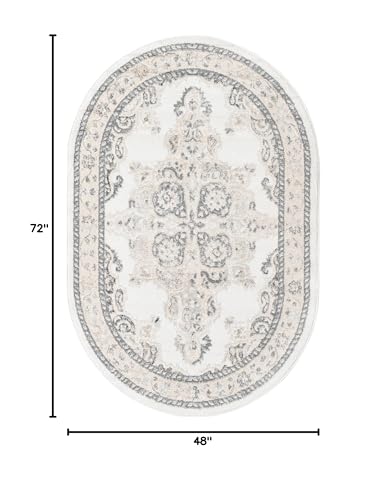 Tapete Oval Merakli 122 x 183 cm Ivory/Black miniatura 3