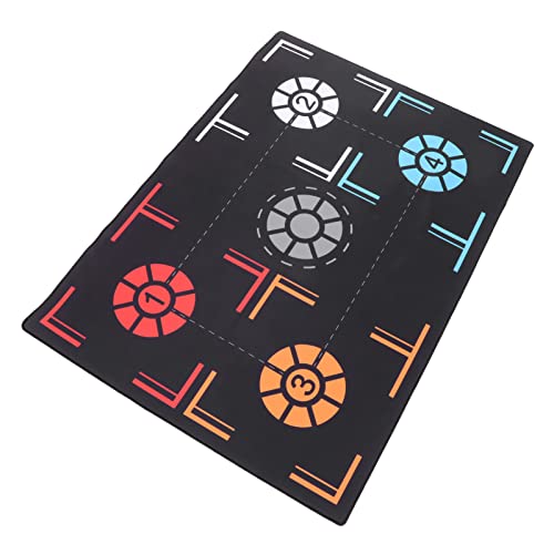 SPYMINNPOO Basketball Training Mat, Footstep Mat 2mm Basketball Training Mat Black Rubber Basketball Training System for Home Kids