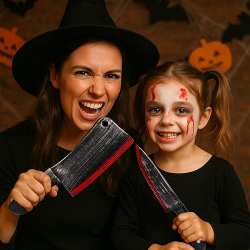 Goktvai 2pcs Halloween Knife Prop, Realistic Plastic Bloody Knife Dagger Set Halloween Weapon Props Martial Arts Prank Toy for Horror Blood Party Cosplay Costume Accessories - Image 6