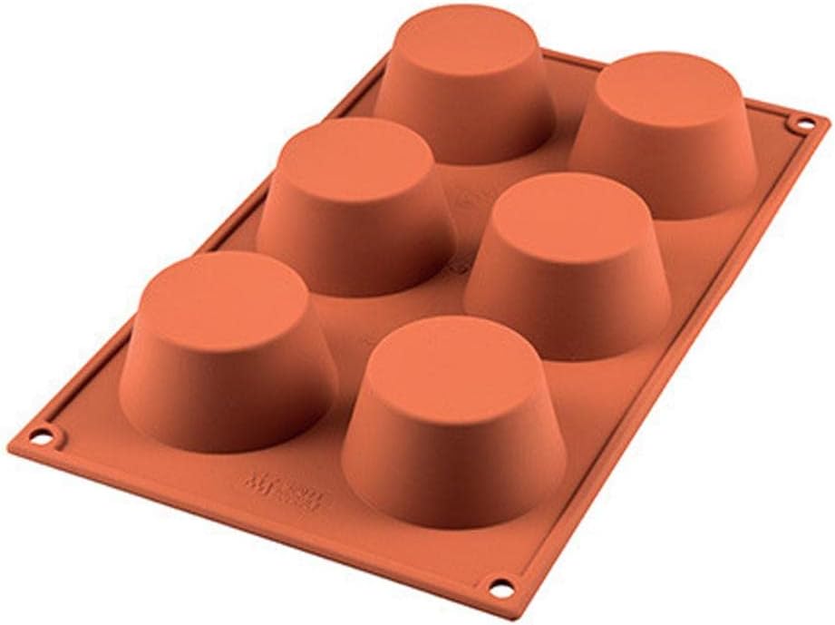 Mould Muffin 69mm, Silicone, Terracotta, 69 mm