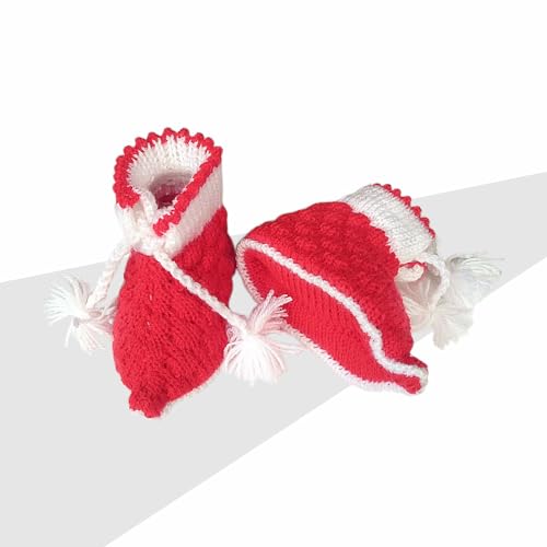 Image of Woolen Knitted sock for winter /Winter socks for newborn babies Soft Woolen Socks(Multicolor, 3-6 Months) Pack of 2