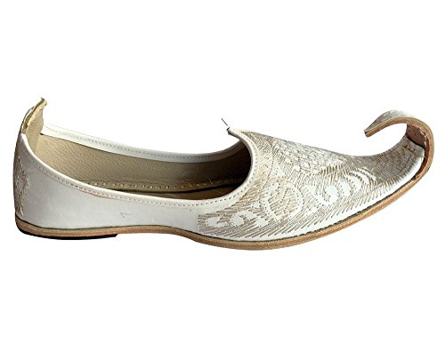 Indian Men Shoes Handmade Aladdin Khussa Leather Juti Flipflops Slipper3