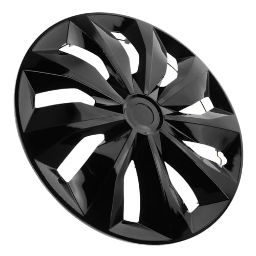PAMINGONO Tapacubos de Plástico Negro Cubiertas Deportivas para Ruedas de Coche Accesorio Exterior de Fácil Instalación para SUV y Camión