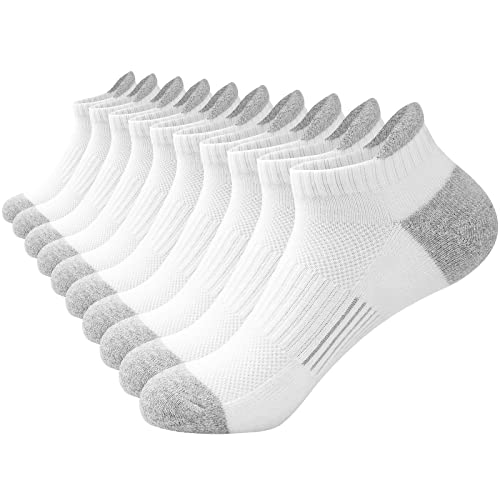 ILovDaisy Sneaker Socken Damen Sportsocken Weiß 39-42, 5 Paar Sneakersocken Laufsocken Atmungsaktiv Kurze Knöchelsocken aus Baumwolle