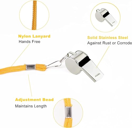 Obkjj Coach Whistle,25 Pack Football Referee Whistle With Lanyard For Emergency Sports Training Referee thumb #2