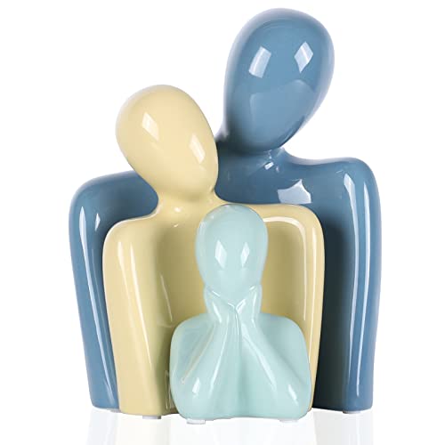 Dovdov Ceramic Family Family Statue, Abstract Bust Sculpture, Modern Art Statue, Family For Desktop, Shelf, Bedroom, Living Room, Wedding Scene Decoration Fill #TOP18
