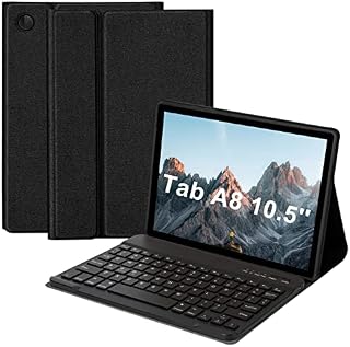 Keyboard Case for Samsung Galaxy Tab A8 10.5 inch 2022, Stand Cover with Magnetically Detachable Wireless Bluetooth Keyboard for Samsung A8 keyboard Case SM-X200/ X205 /X207(Black)