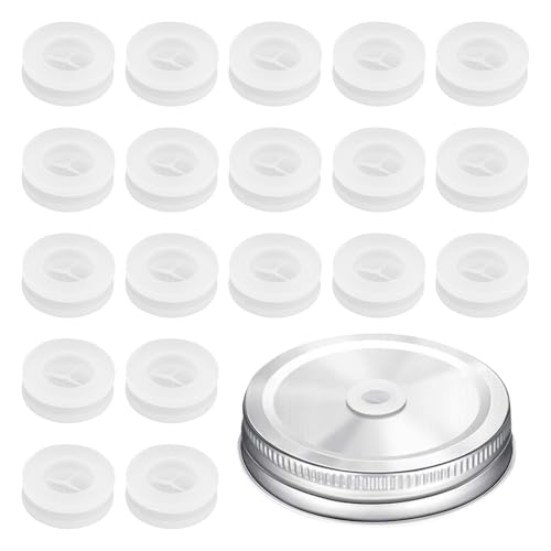 UPKOCH Lot de 20 œillets de paille en silicone - Œillets en caoutchouc - Joint torique - Résistant à l'huile - Couvercle de couvercle pour bocal, bouteille...