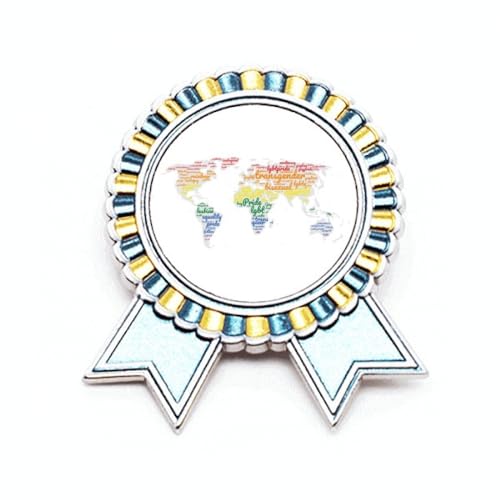 Broche carte du monde LGBT badge idéal pour défilés et vestes