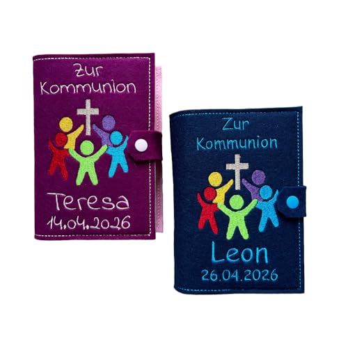 Gotteslob Hülle personalisiert mit Thema 2026 Ihr seid meine Freunde Kinder im Kreis - große Farbauswahl - viele Schriftarten
