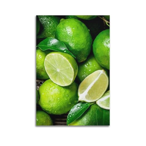Poster mural fruits verts ZHOUKEG grand format toile anti-reflet