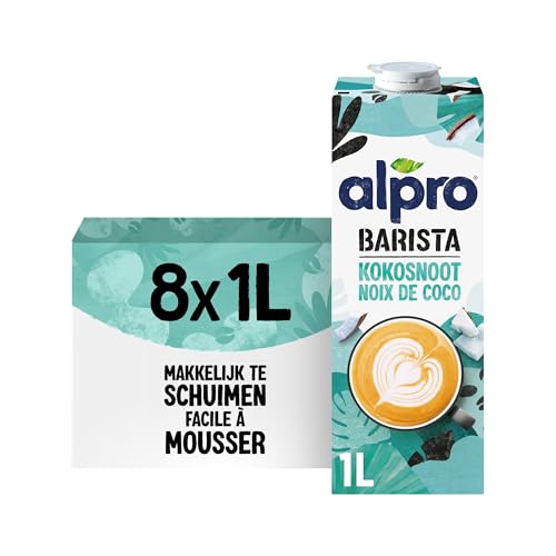 Alpro Bebida Vegetal de Coco Barista - Pack de 8 x 1L