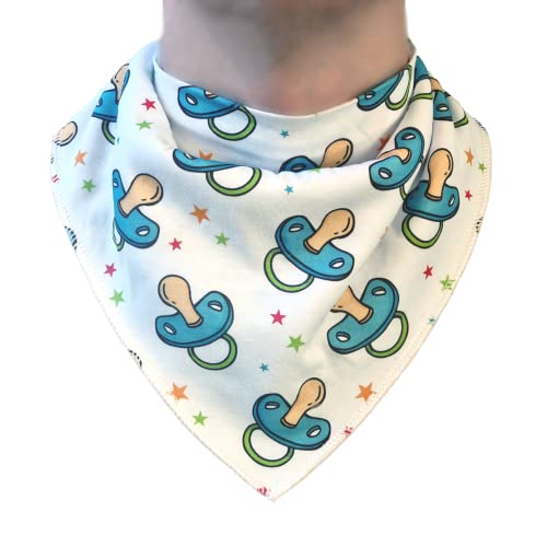 Bandana ABDL adulte bavoir imprimé tétine bouton pression