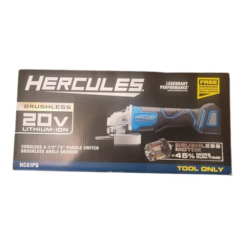 Hercules 20V Brushless Paddle Switch Angle Grinder