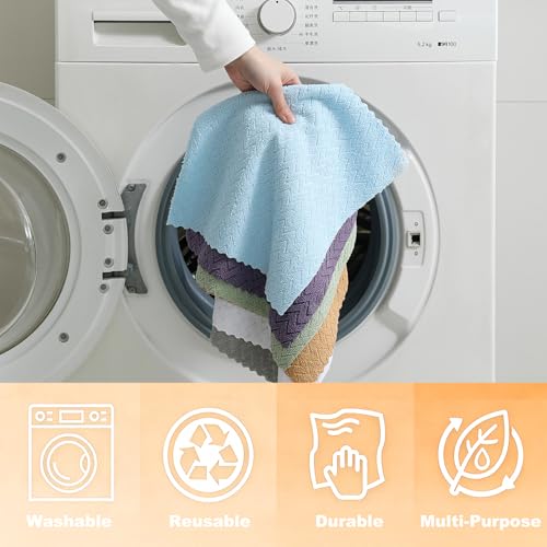 Image of 80 Pack Microfiber Cleaning Cloth Roll Reusable Paper Towels 12 inchx12 inch Tear Away Cloth,Absorbent Dish Rags for House Kitchen,Wash Cloths,Lint Free Rags for Window Cars Cleaning Supplies