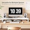 HOOBRO Dual Monitor Stand, Monitor Riser for 2 Screens, 100 cm Large Computer Monitor Stand, Desk Shelf Organizer for Office Desk, Accessories, White EWW121CJ01 #4