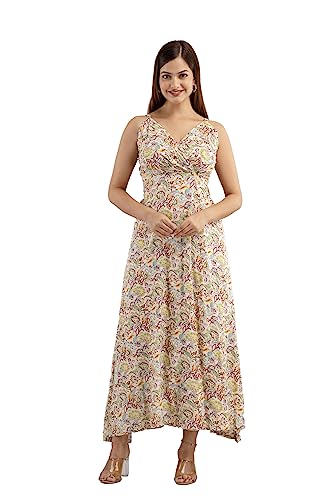 Image of DMP FASHION Women's Cottion Printed Classic Trendy Fashion Dress