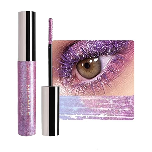 Corlo Glitter Mascara Purple Eyelash Waterproof Long Lasting Diamond Glitter