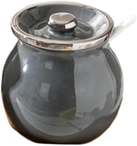 Miniatura 2 de Colector de grasa, recipiente de grasa de tocino con tapa y cuchara, olla de grasa de cerámica, lata de almacenamiento de aceite de cocina de