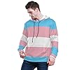 ZZKKO-Transgender-Pride-Flag-Clothing-Pullover-Sweatshirts-for-Women-Thin-T-Shirt-Hooded-Size-M ZZKKO Transgender Pride Flag Clothing Pullover Sweatshirts for Women Thin T-Shirt Hooded Size M