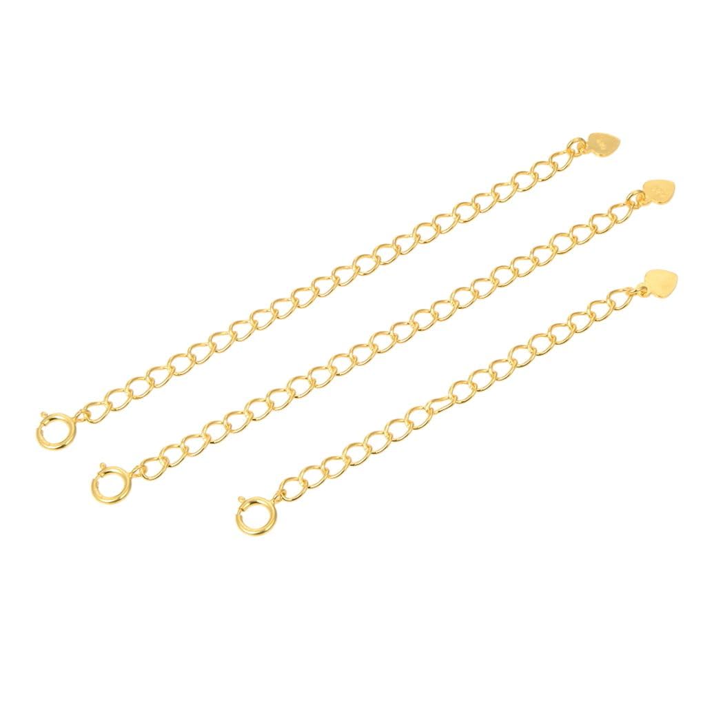 Kettenverlängerung für Halskette, Fußkettchen, Armband, zur Schmuckherstellung 15,2 cm gold