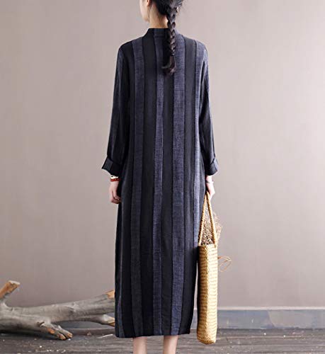 Dreambuilder ドリームビルダー レディース 綿麻 チャイナドレス ワンピース 長袖 さまざまなファッション製品