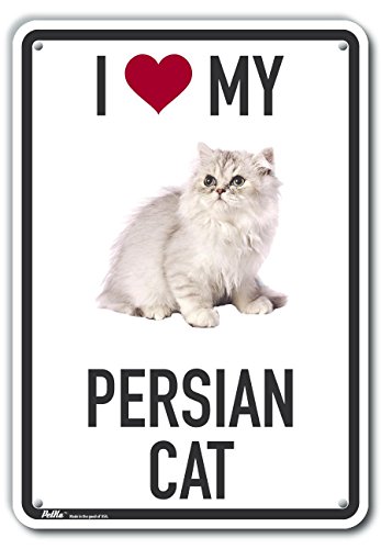 Panneau aluminium I Heart My Perse Cat 25,4x35,6 cm PKAS-0294-NA