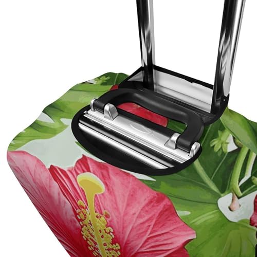 Travel Wheeled Suitcase Sleeve Dustproof Anti-scratch Hibiscus Flower Luggage Case Protective Cover For 19-32 Inch Luggage4