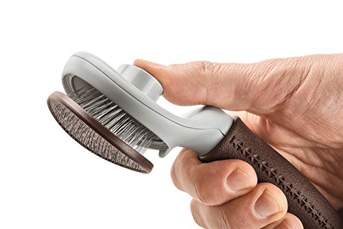 HUNTER SPA Zupfbürste selbstreinigend, für Hunde, 19,0 x 10,5 cm, L