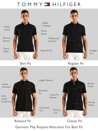 Image of Tommy Hilfiger Solid Regular fit Cotton Polo t-Shirt