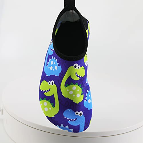 Generic Pig High Tops Children Thin and Breathable Swimming Shoes Water Park Cartoon Rubber Soled Beach Shoes Girls Cute Shoes (Blue, 6 Toddler)3