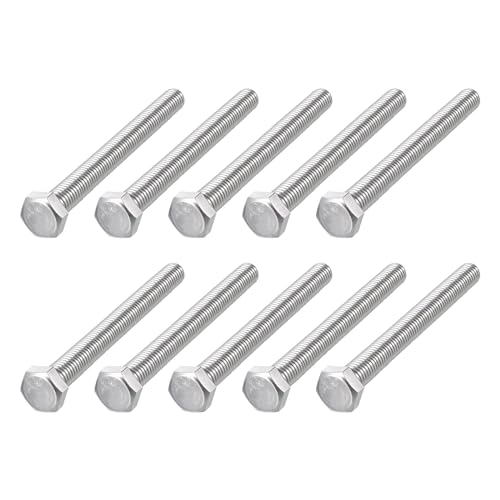 Image of METALLIXITY Hex Head Bolts (1 /2-13 x 6) 20Pcs, 304 Stainless Steel 18-8, Fully Threaded, External Hex Drive, Plain Finish, Hex Head Screw Bolt, Silver