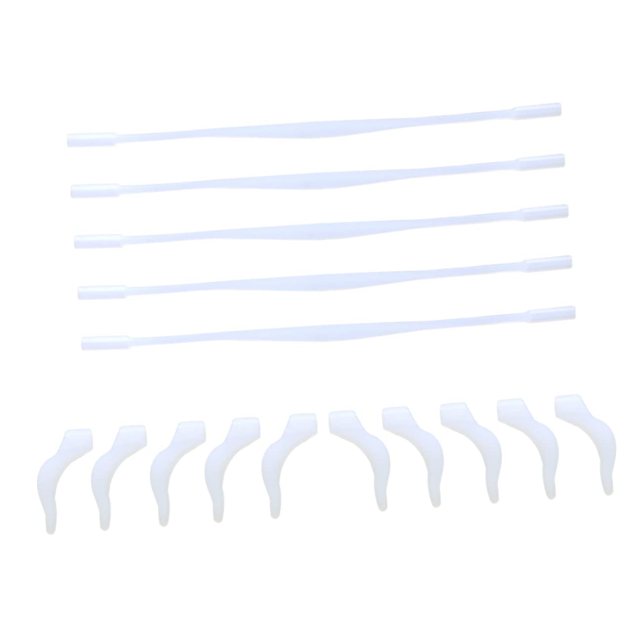 Sewroro Child's Eyewear Retainer Set 5 Pieces Anti-slip Silicone Headband Temple Tips and Ear Hooks for Glasses