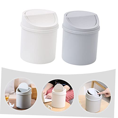 Healifty 2Pzs Mini Canecas con Tapa para Escritorio miniatura 7