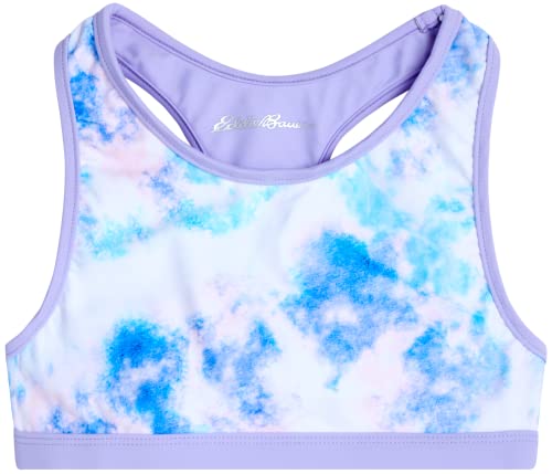 Eddie Bauer Girls' Rash Guard Set - 3 Piece Swimsuit Set - Upf 50+ Quick Dry Rash Guard, Tankini Top, And Bottom (S-Xl), Size Large, Lavander #TOP3