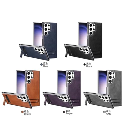 Coque Galaxy S24 PU cuir noir support vidéo idéal pour votre quotidien actif - 5