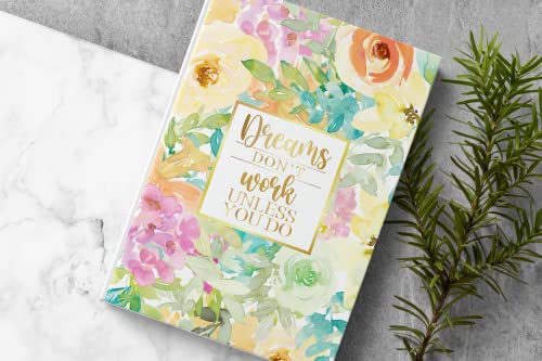 Image of Lauret Blanc Hardbound Ruled Notebook Diary Journal- A5 Size, 192 Pages, 80 GSM Natural Shade (Dreams Don't Work Unless You Do)