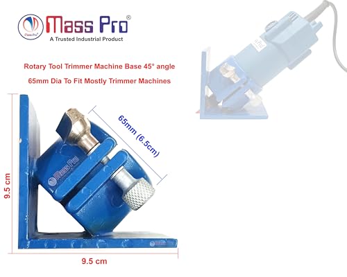 Image of MassPro 1Pc 45 Fix Base for Trimmer Router Machine - Durable Woodworking Attachment for Precise Edge Trimming, Carpentry Slot Milling & Rotary Tool Routing - Compact & Easy to Install