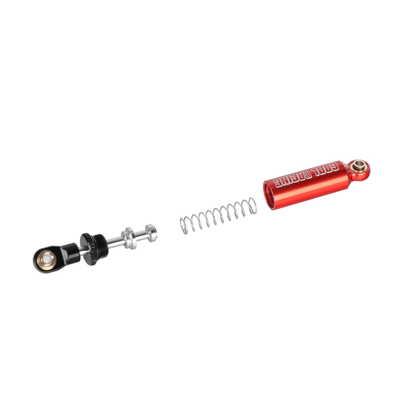 KEEDA Ammortizzatore a molla incorporato per 1/12 1/16 1/18 1/24 RC Crawler MN128 TRX4M K10 F150 (2 pezzi, rosso, 53 mm)