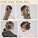LuSeren Hair Clips for Women 4.3 Inch Large Hair Claw Clips for Women Thin Thick Curly Hair, Big Matte Banana Clips,Strong Hold jaw clips,Neutral Colors