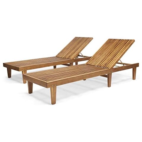 Great Deal Furniture Addisyn Outdoor Wooden Chaise Lounge Cover
